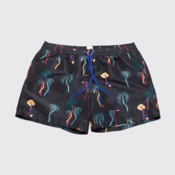 Paul Smith Havana Swim Shorts Size XL Men Black Palm Tree Print