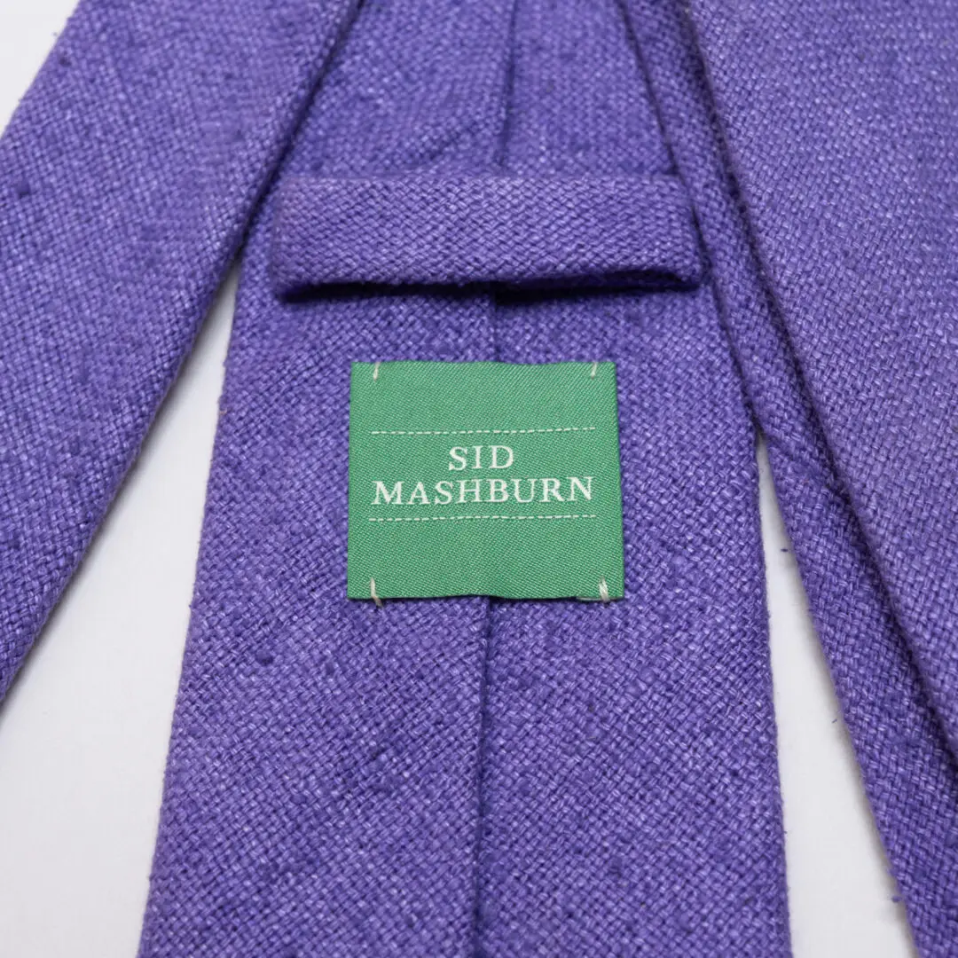 Sid Mashburn Tie Lavender Purple Slub Silk Classic Made in USA