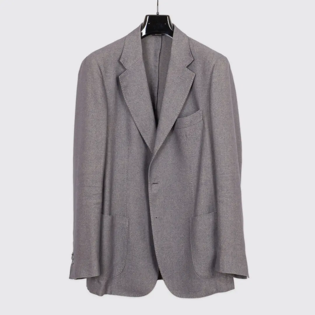 Loro Piana Soft Jacket Size EU52 Slate Gray Melange Cashmere Blend