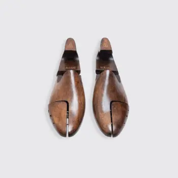 Di Bianco Beech Shoe Trees Size 12/13 Dark Brown Articulated 3-Piece