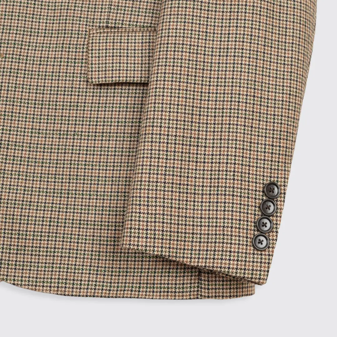 J.Crew Ludlow Suit Size 40 Brown Houndstooth Slim Fit Houndstooth