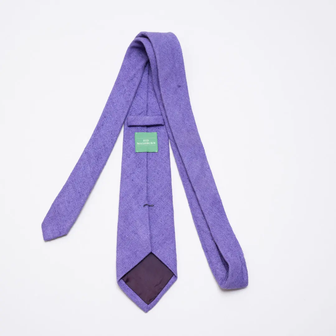 Sid Mashburn Tie Lavender Purple Slub Silk Classic Made in USA