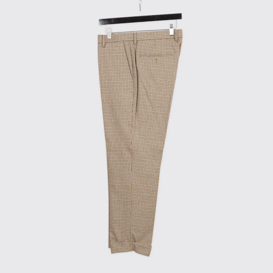 J.Crew Ludlow Suit Size 40 Brown Houndstooth Slim Fit Houndstooth