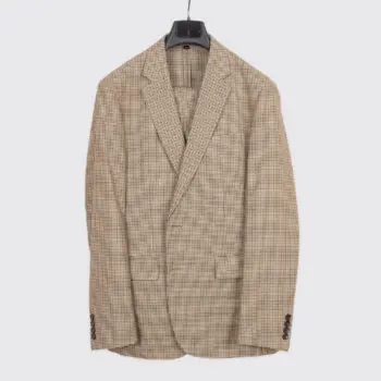 J.Crew Ludlow Suit Size 40 Brown Houndstooth Slim Fit Houndstooth