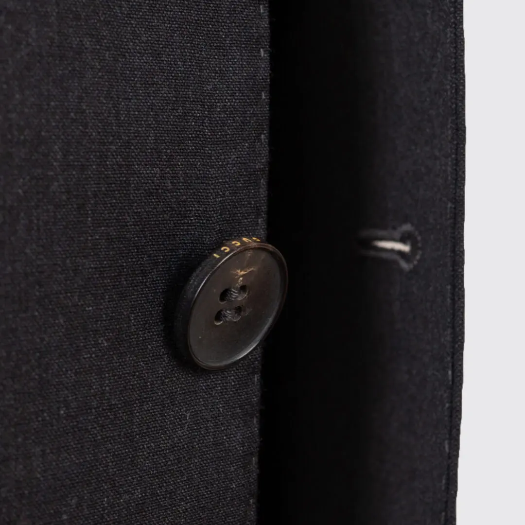 Gucci Suit EU52 Dark Gray Wool Three Button Made in Switzerland