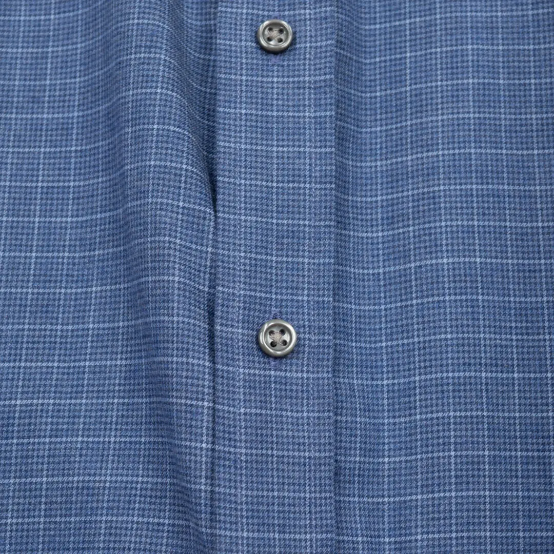 Polo Ralph Lauren Shirt Size 17 Blue Check Cotton Slim Fit