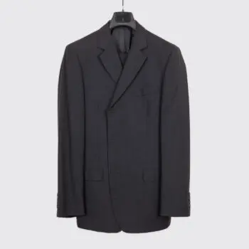 Gucci Suit EU52 Dark Gray Wool Three Button Made in Switzerland