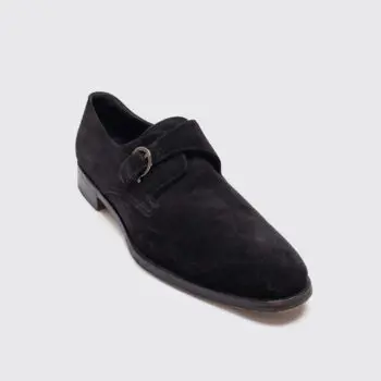 Salvatore Ferragamo Monk Strap Shoes Size 12 Men Black Suede