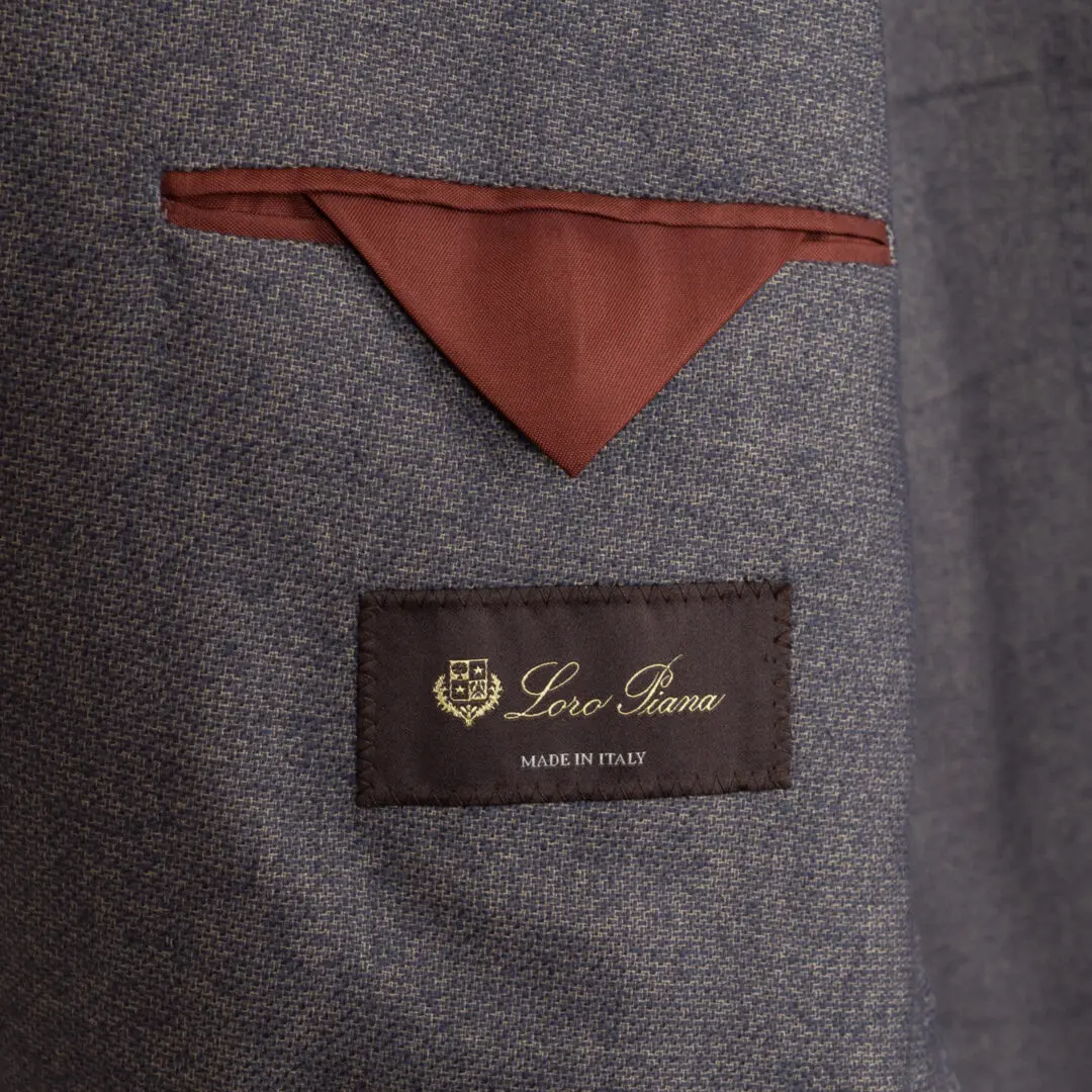 Loro Piana Soft Jacket Size EU52 Slate Gray Melange Cashmere Blend