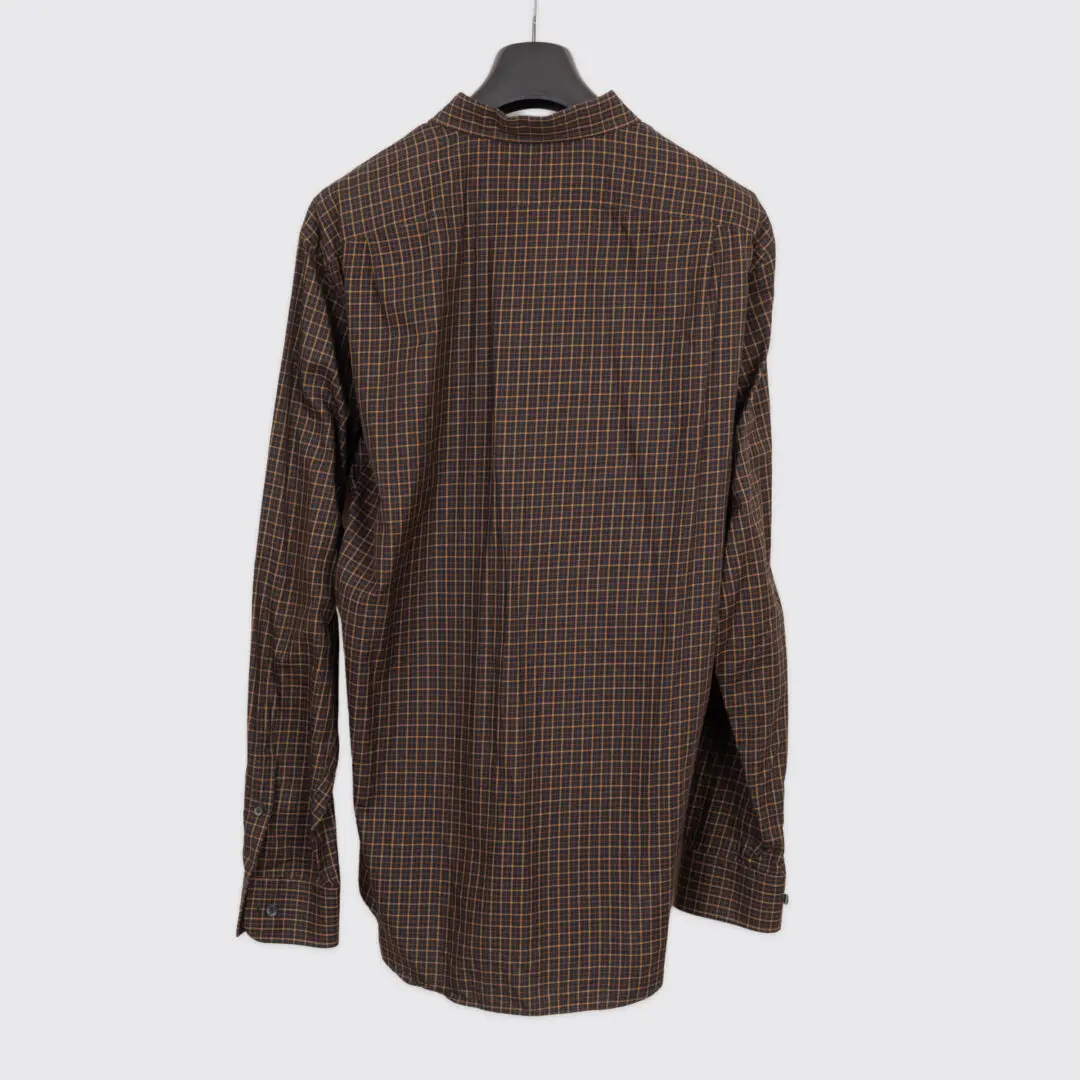 Ralph Lauren Black Label Shirt Size XL Men Black Gold Rust Check