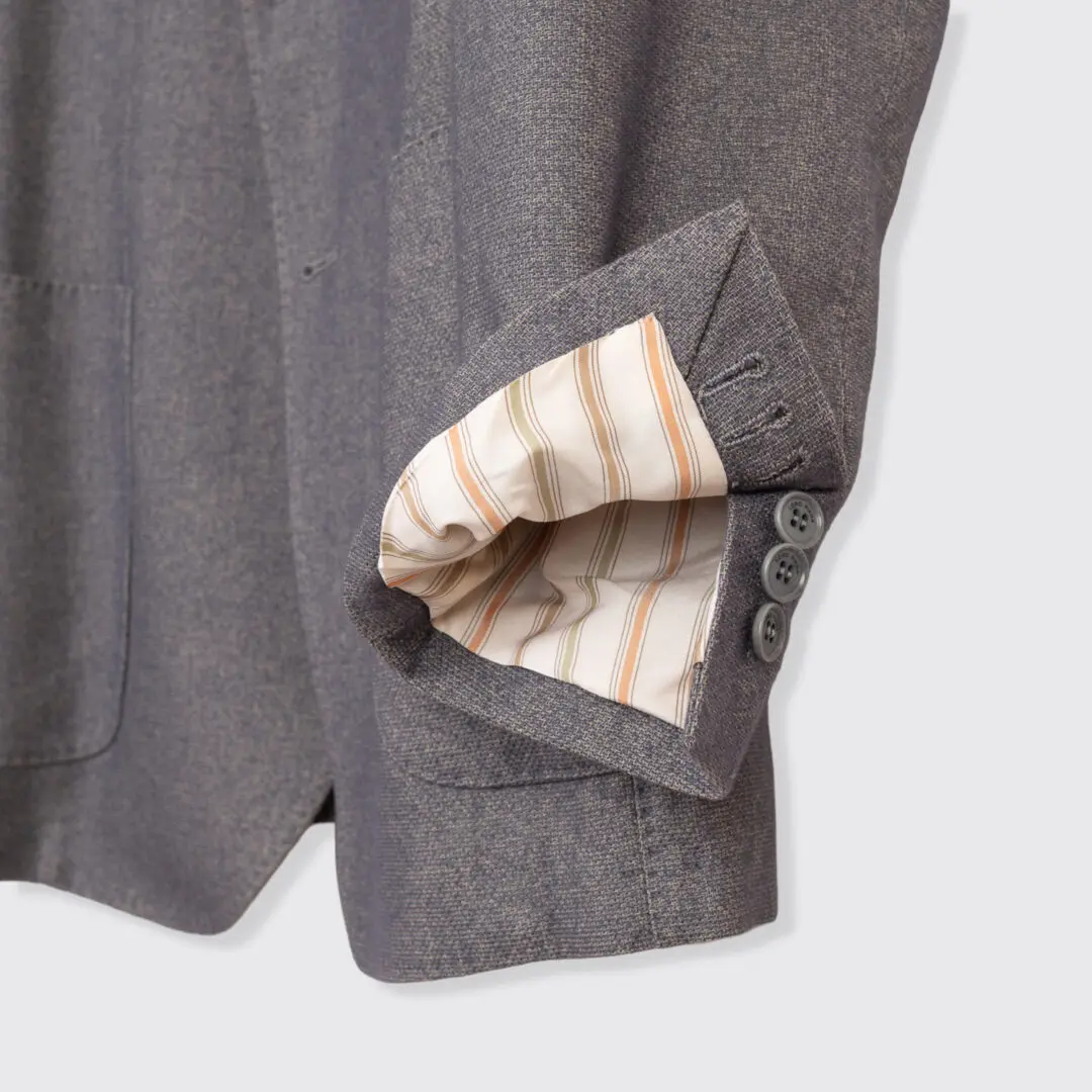 Loro Piana Soft Jacket Size EU52 Slate Gray Melange Cashmere Blend