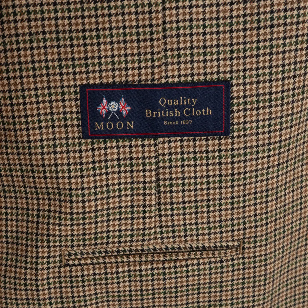 J.Crew Ludlow Suit Size 40 Brown Houndstooth Slim Fit Houndstooth