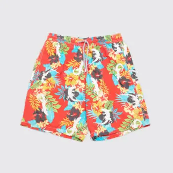 Vilebrequin Swim Shorts Size XL Men Red Hawaiian Floral Print
