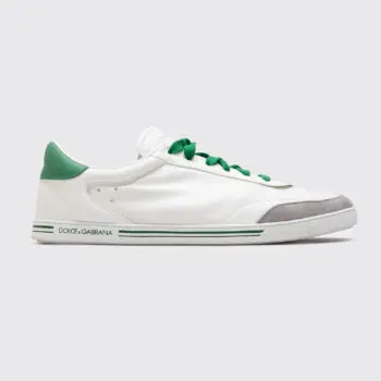 Dolce & Gabbana Saint Tropez Sneaker Size UK10 White Green Leather