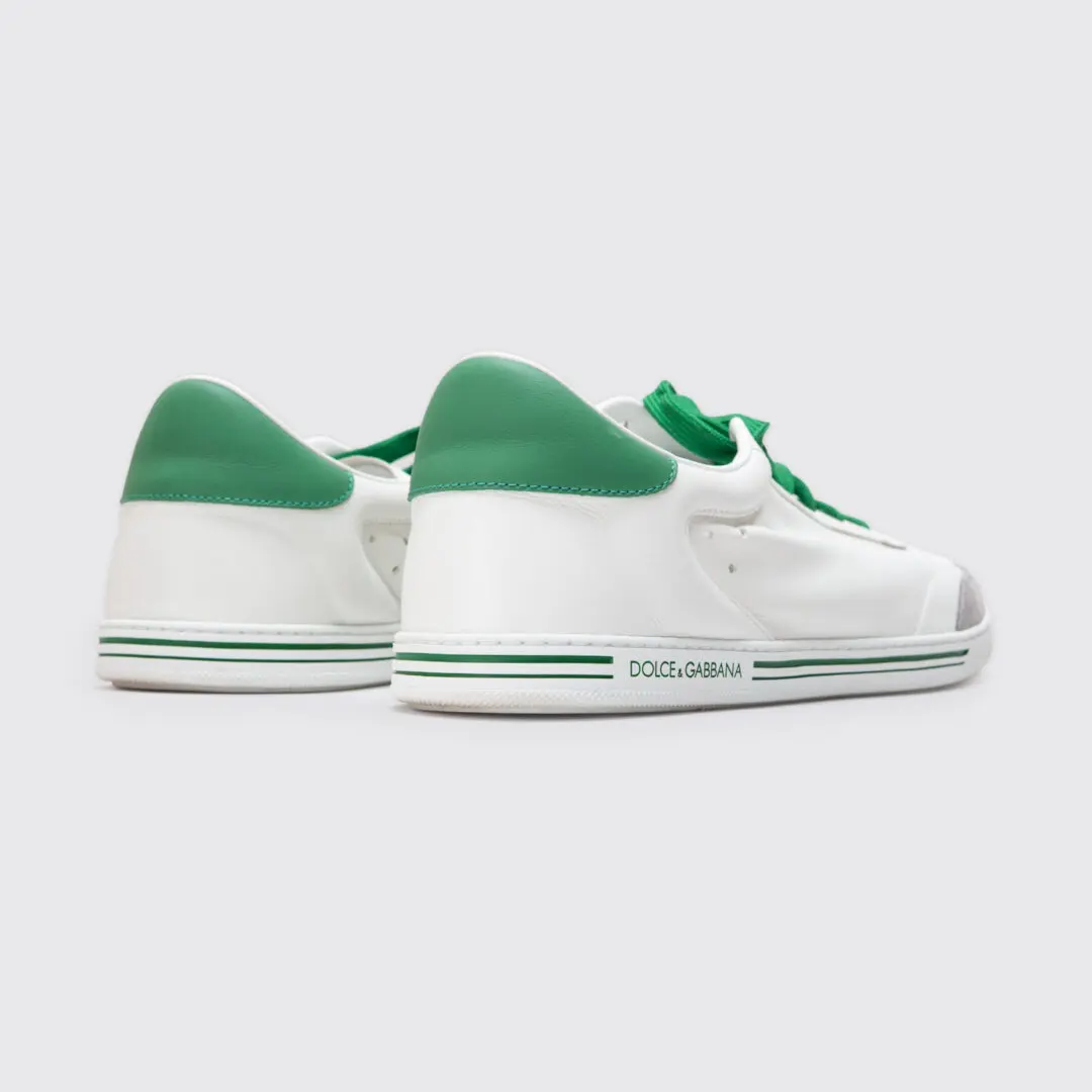 Dolce & Gabbana Saint Tropez Sneaker Size UK10 White Green Leather