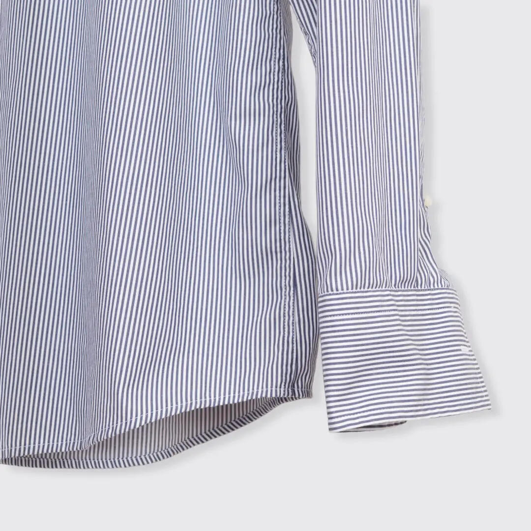 Hugo Boss Dress Shirt Size 16 Slim Fit Gray Stripe Cotton