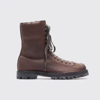 Yohji Yamamoto Combat Boots Size 3 Men Wax Brown Leather Vibram Made in Japan