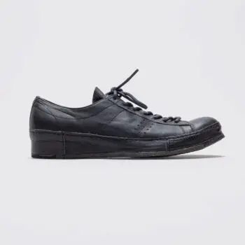 Yohji Yamamoto Shoes Lace Up Sneaker Size 9 (JP27) Black Leather Made in Japan