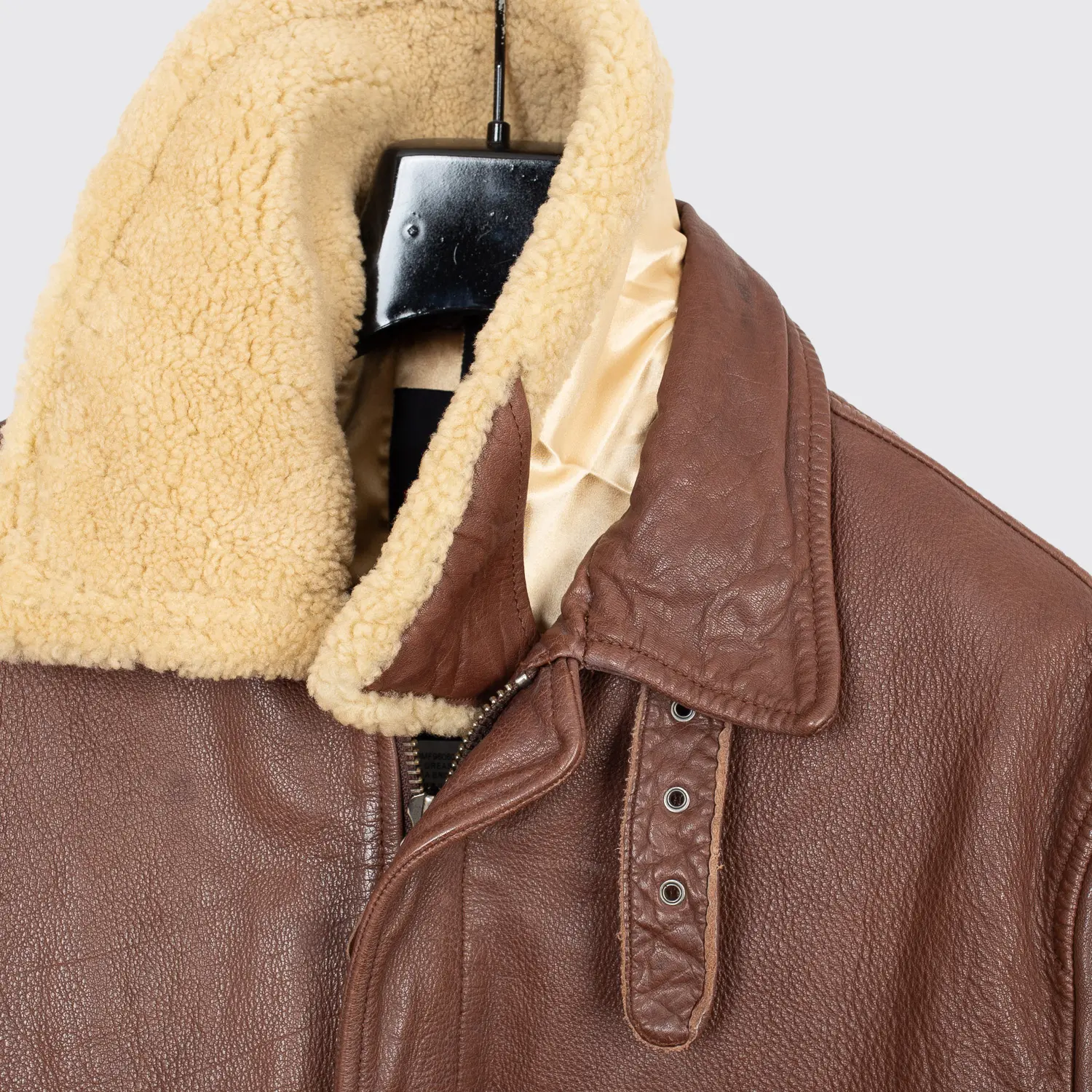 Deus Ex Machina The Greaser Jacket Size XL Men Roca Brown Leather Sherpa Collar