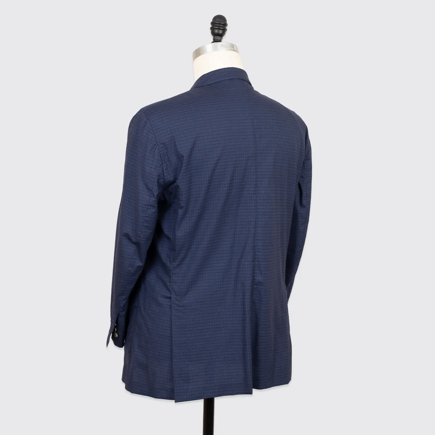 Boglioli Jacket Size EU60 Navy Blue Check Ultralight Wool Soft Shoulder 3-Button