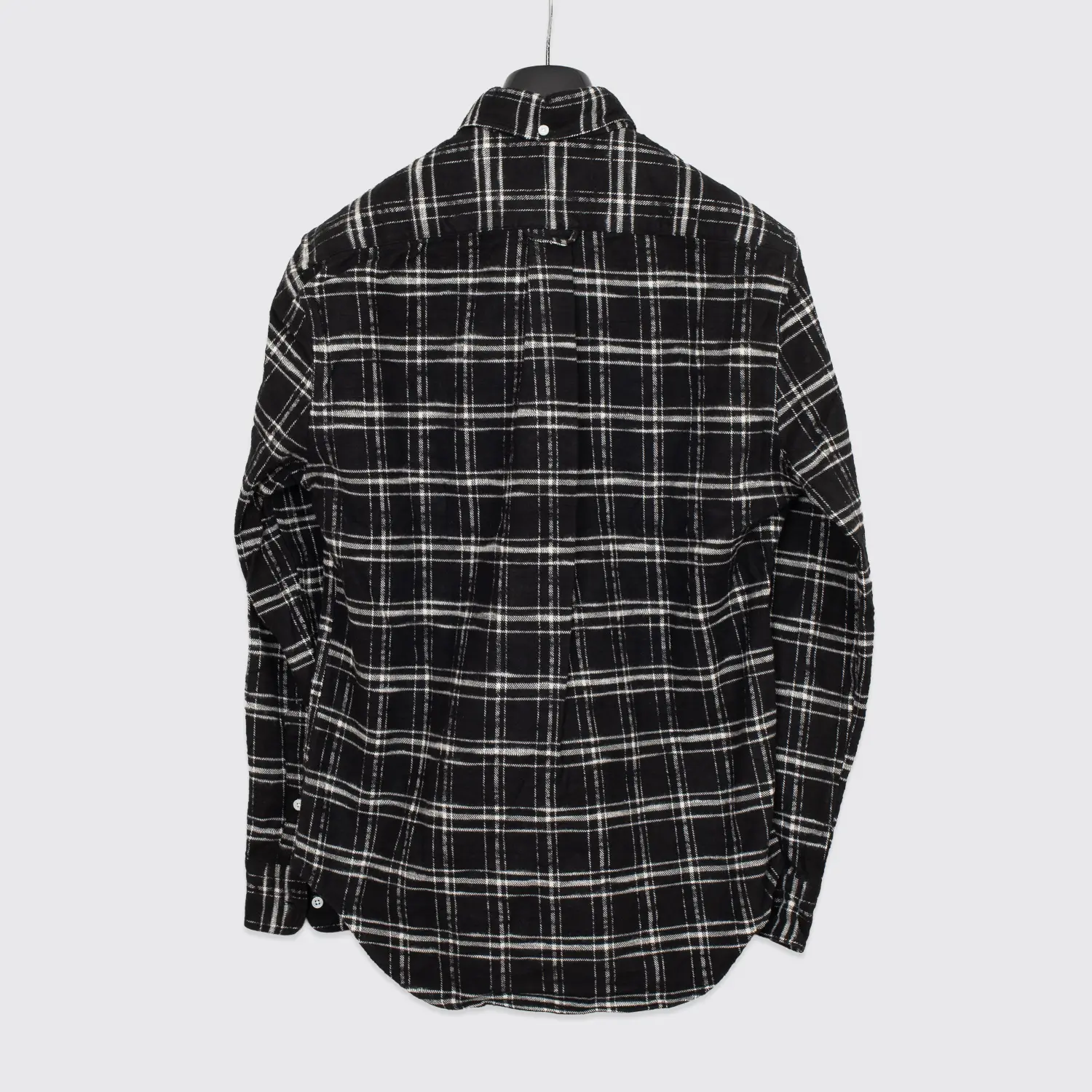 Gitman Vintage Shirt Warm Japanese Slubbed Cotton Twill Black/White Check