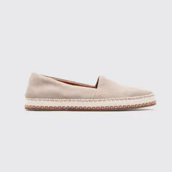Canali Espadrille Shoes Size US9.5 Gray Suede Leather Summer Loafer Slip On