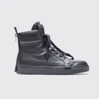 Kris Van Assche Zip Up Sneakers Size EU42 Men Black Leather High Top