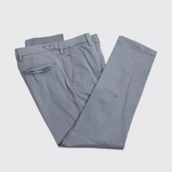 Sartorio Napoli Chino Pants Size W32 L28 Gray Lyocell Slim Fit Made in Italy