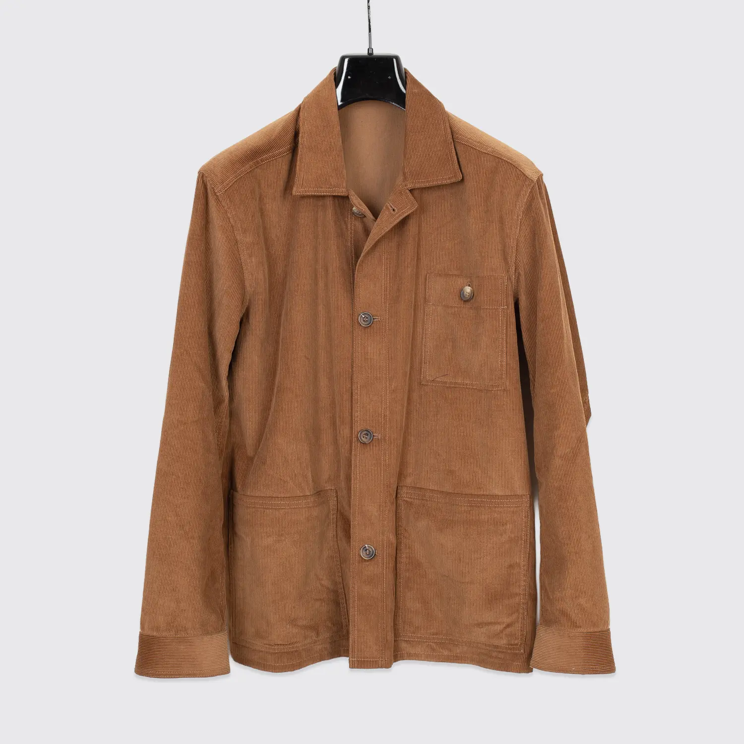 Anderson & Sheppard No. 2 Corduroy Work Jacket Size S Tan Pinwale Made in Italy