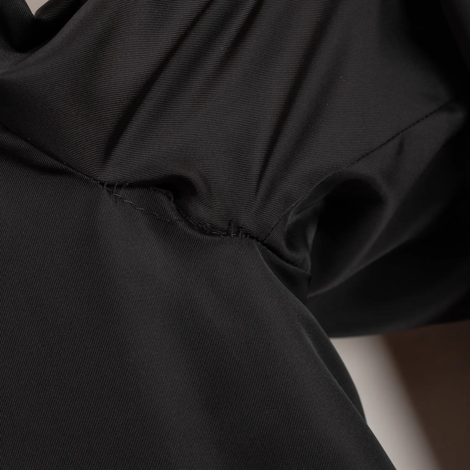 Prada Jacket Size EU50 Black Zip Front Polyamide w/ Leather Trim Windbreaker