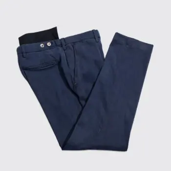 Sartorio Napoli Chino Pants Size W32 L28 Navy Blue Slim Fit Made in Italy