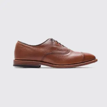 Allen Edmonds Park Avenue Cap Toe Oxford Shoes Size 10 Men Tan Pebbled Calfskin