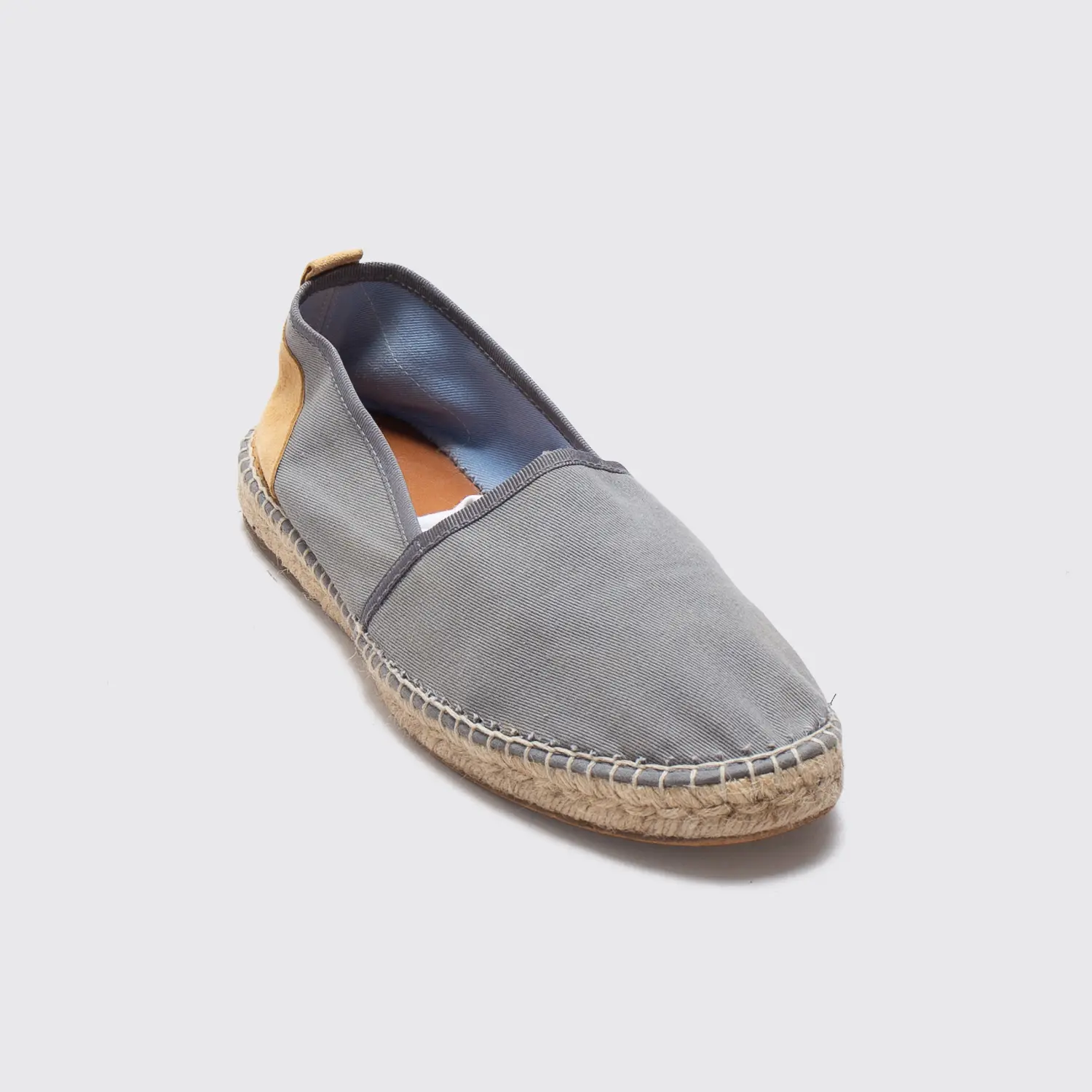 Escadrille Paris Ilbarritz Espadrille Slip On Size 9 Gray Cotton Made in Spain