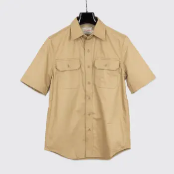 Dehen 1920 Shirt Size S/P Drover Japanese Military Canvas Alvord Khaki 2-Pocket