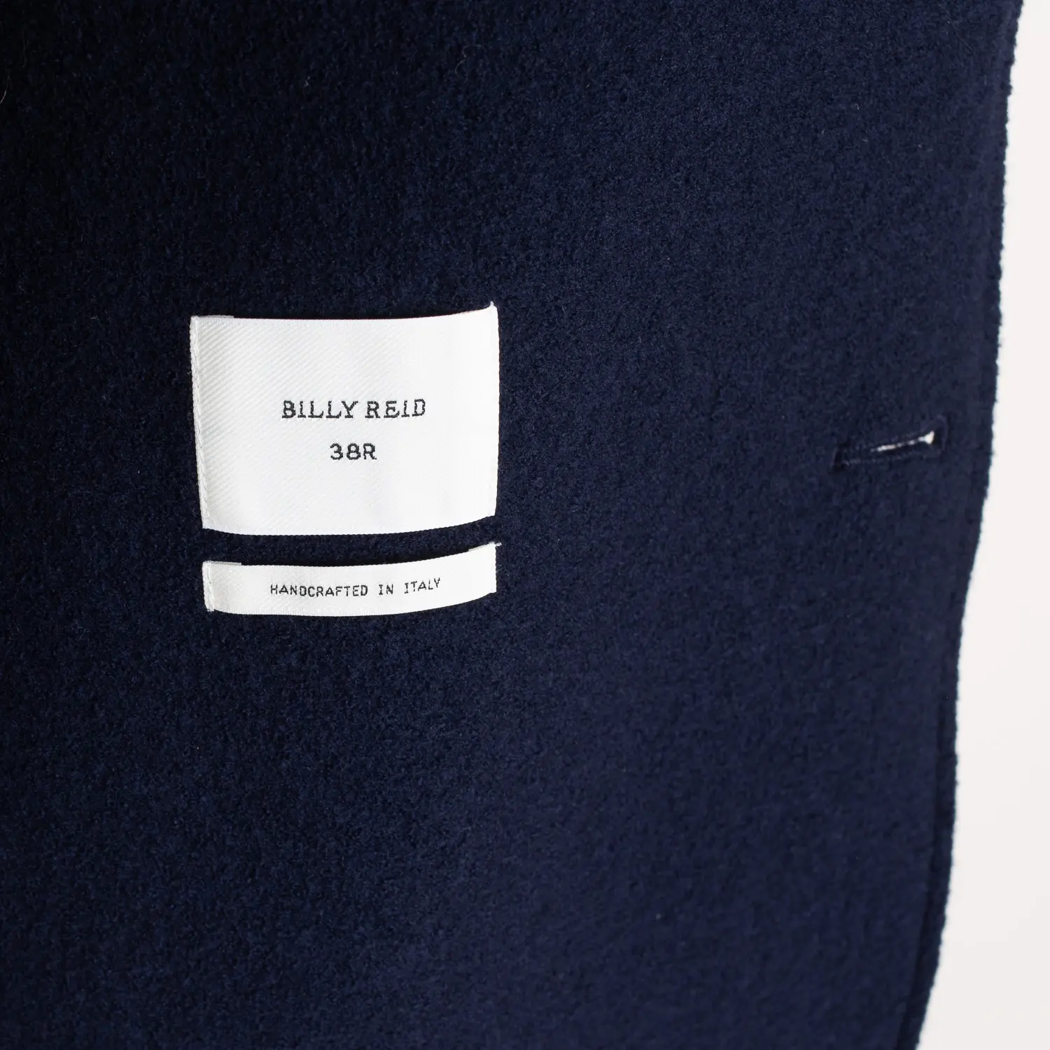 Billy Reid Soft Jacket Size 38R Solid Dark Navy Blue Wool Flannel Two Button