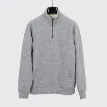 Flint and Tinder 10-Year Quarter Zip Sweatshirt Size S Men Gray Cotton Fleece