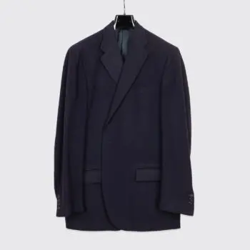 Polo Ralph Lauren Cashmere Jacket Size 46 Long Dark Navy Blue Made in Italy