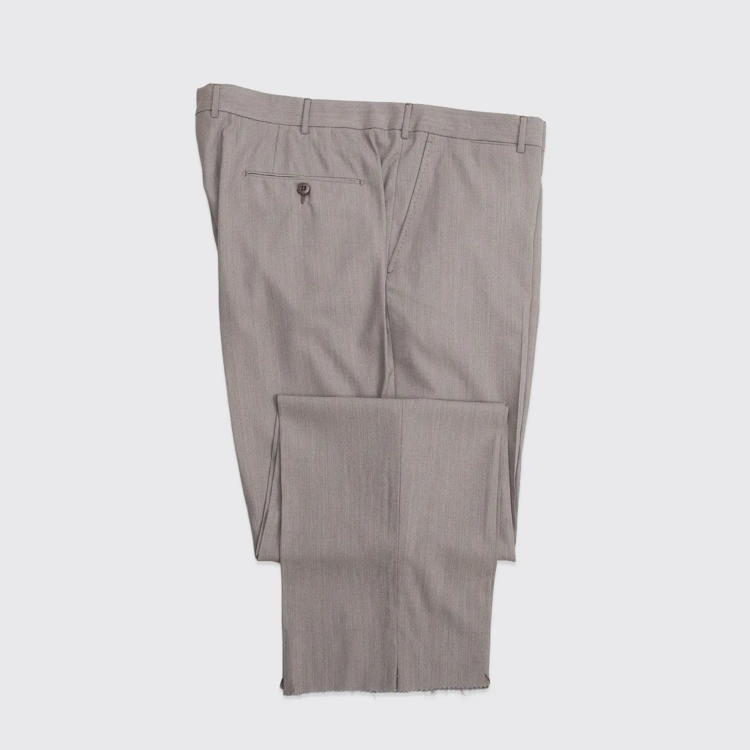 Ermenegildo Zegna Trousers Size EU58 Sand Gray Wool All Season Made in Italy