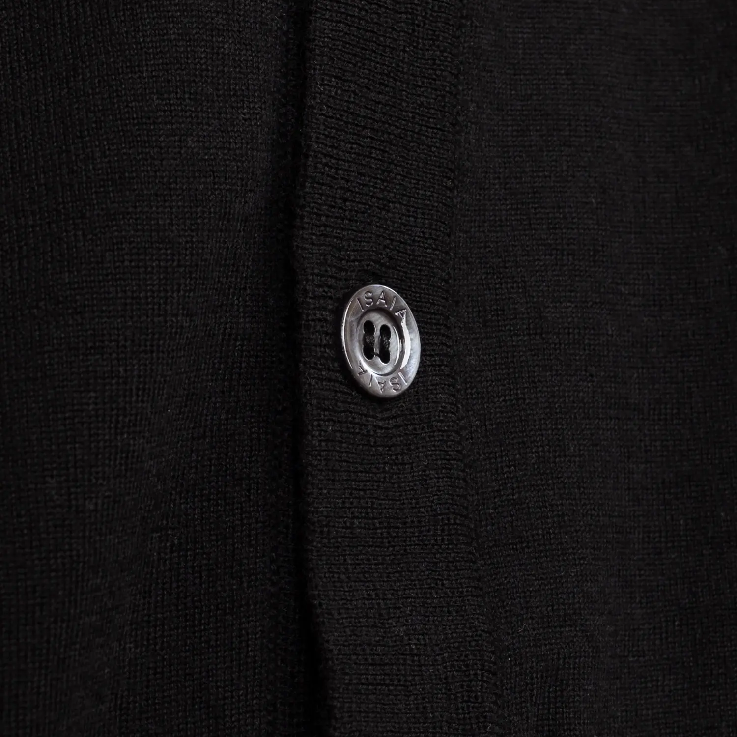 Isaia Napoli Sweater Vest Slim 3XL Black Wool Lightweight Cardigan Made in Italy