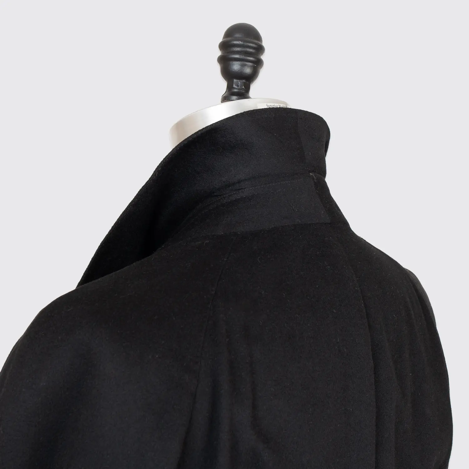 Ermenegildo Zegna Cashmere Dress Coat Size EU54 Men Long Solid Black Belted
