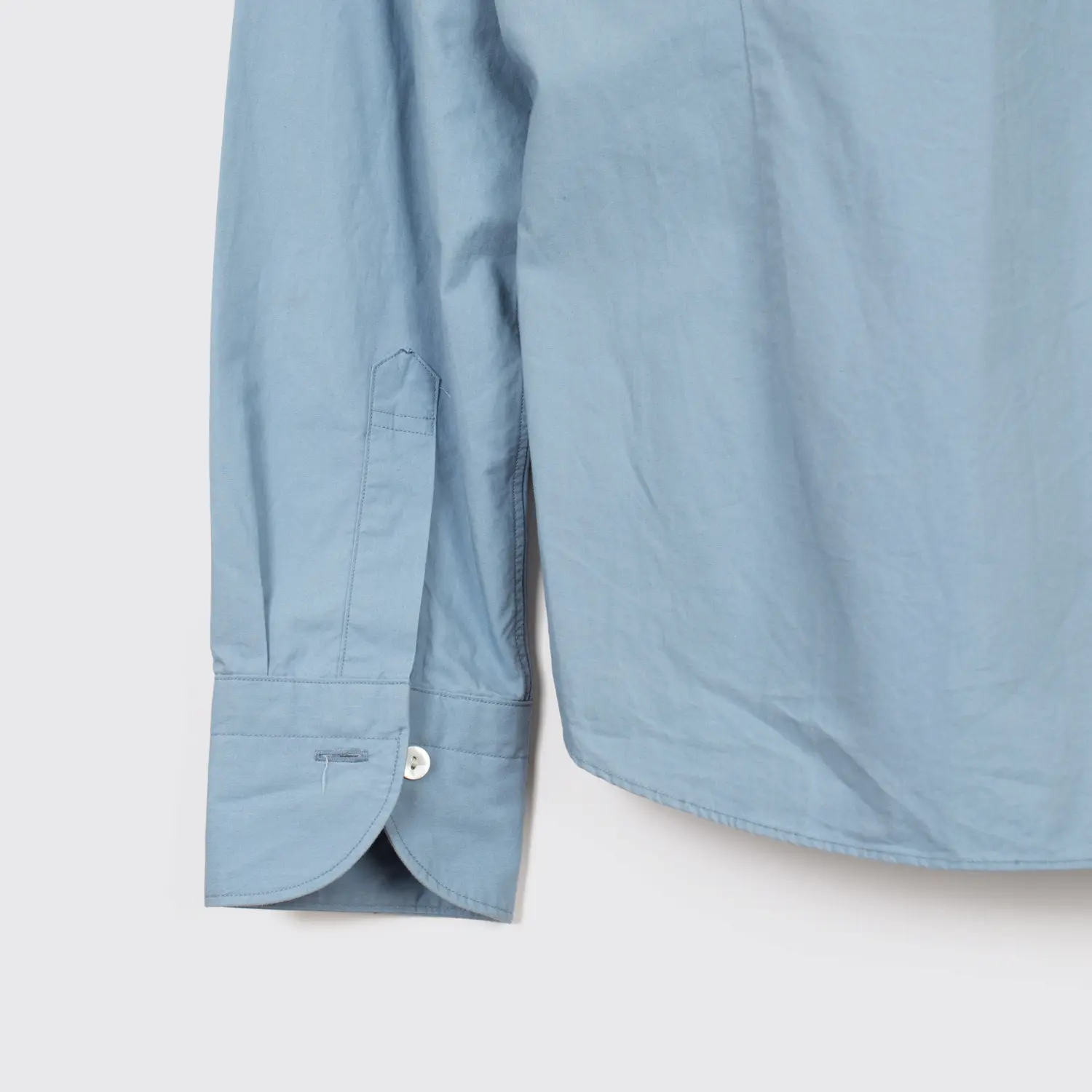 Kolor Shirt Size L (4) Light Blue Cotton Poplin with Chest Pocket Made in Japan