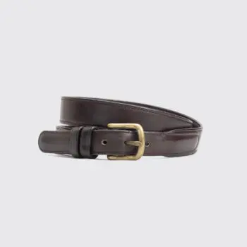 Coach Belt Size W38 Men Dark Brown Leather Glove Tanned Cowhide