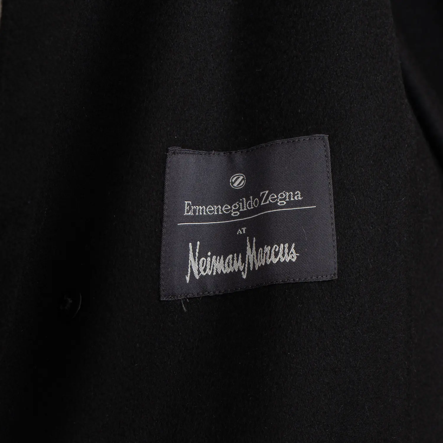 Ermenegildo Zegna Cashmere Dress Coat Size EU54 Men Long Solid Black Belted