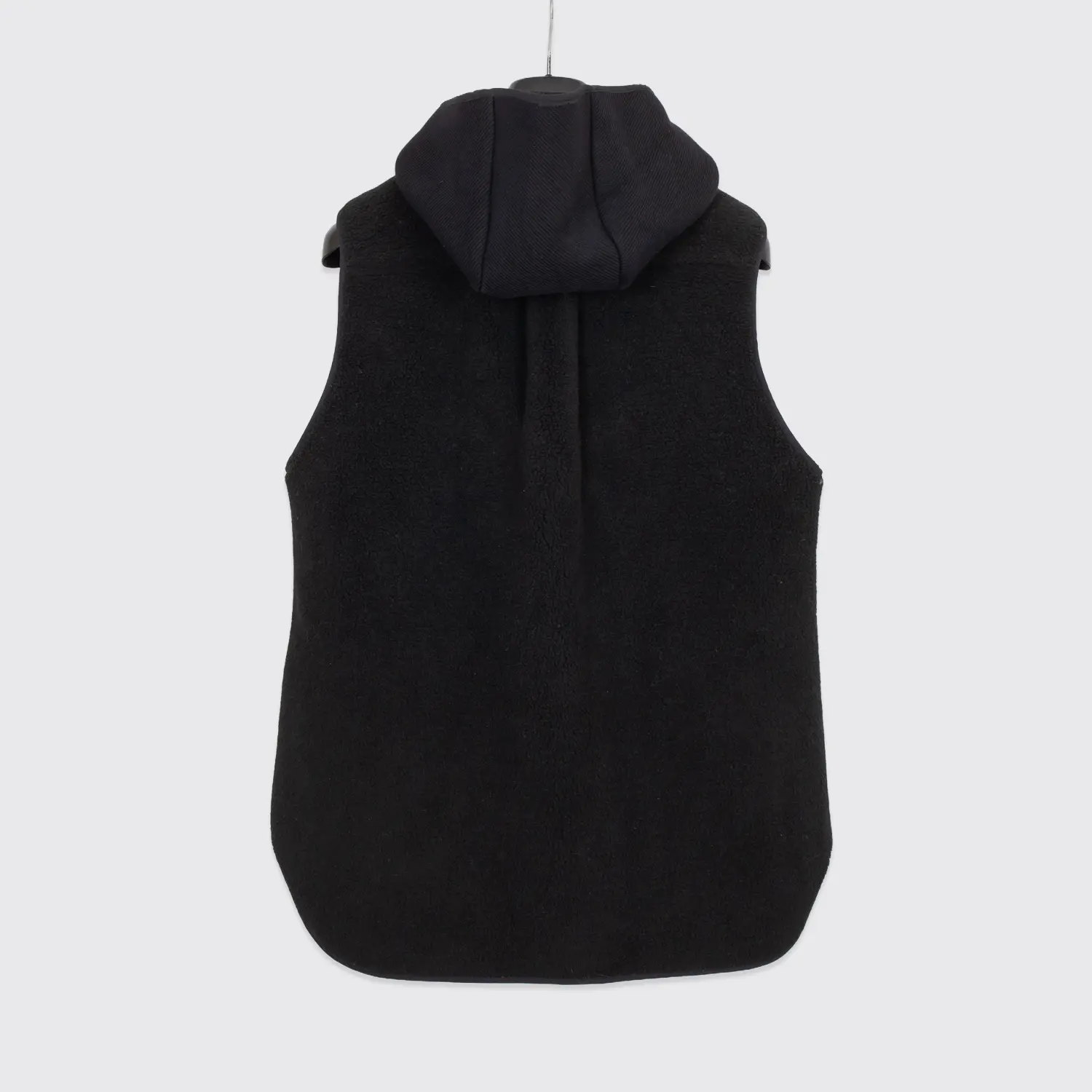 Tim Coppens Vest Size M Black Cotton Blend Fleece Tech Hooded Made in U.S.A.