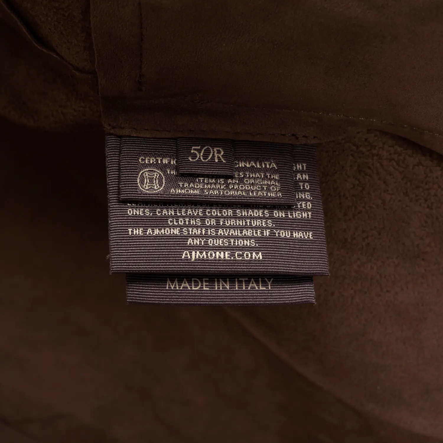 AJMone Barron Suede Shirt Size M (EU50) Men Coffee Brown Lambskin Made in Italy