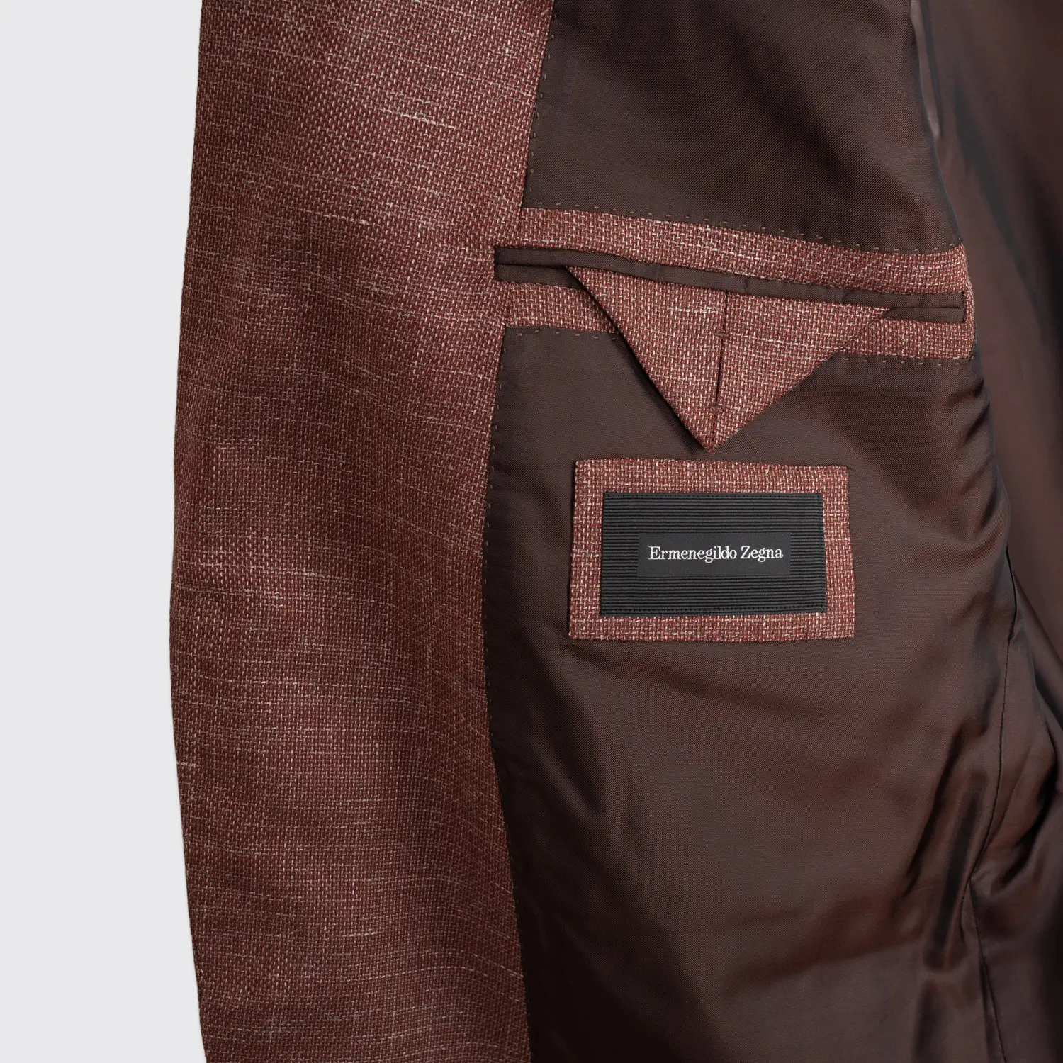 Ermenegildo Zegna Milano Easy Sport Coat Size EU56 Men Red Woven Wool Blend