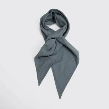 Bias Cut Scarf Blue/Green Brushed Cotton Flannel Stretch Wraparound