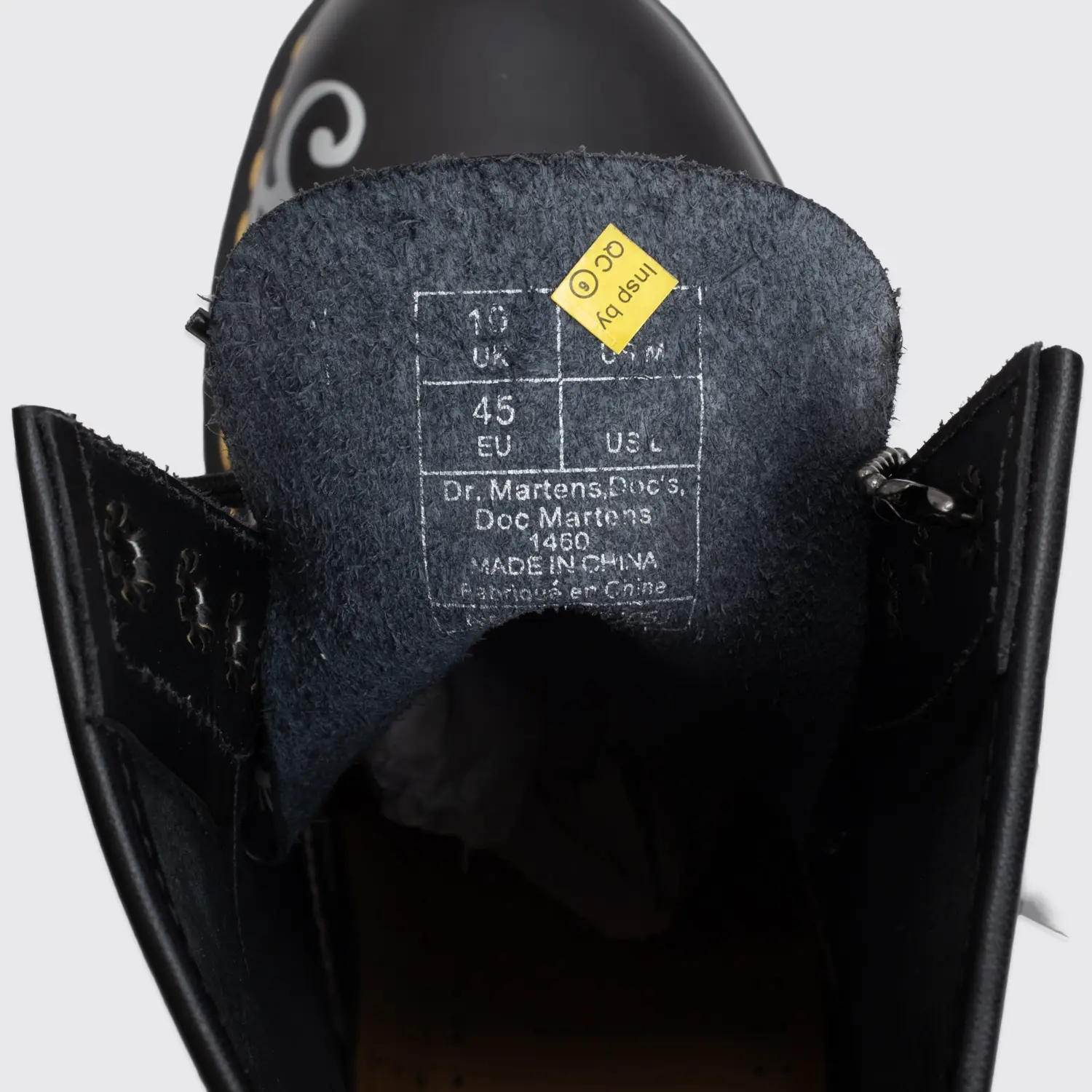 Dr. Martens 1460 Freedom Boots Size 11 (UK10) Men Black Silver Print Leather