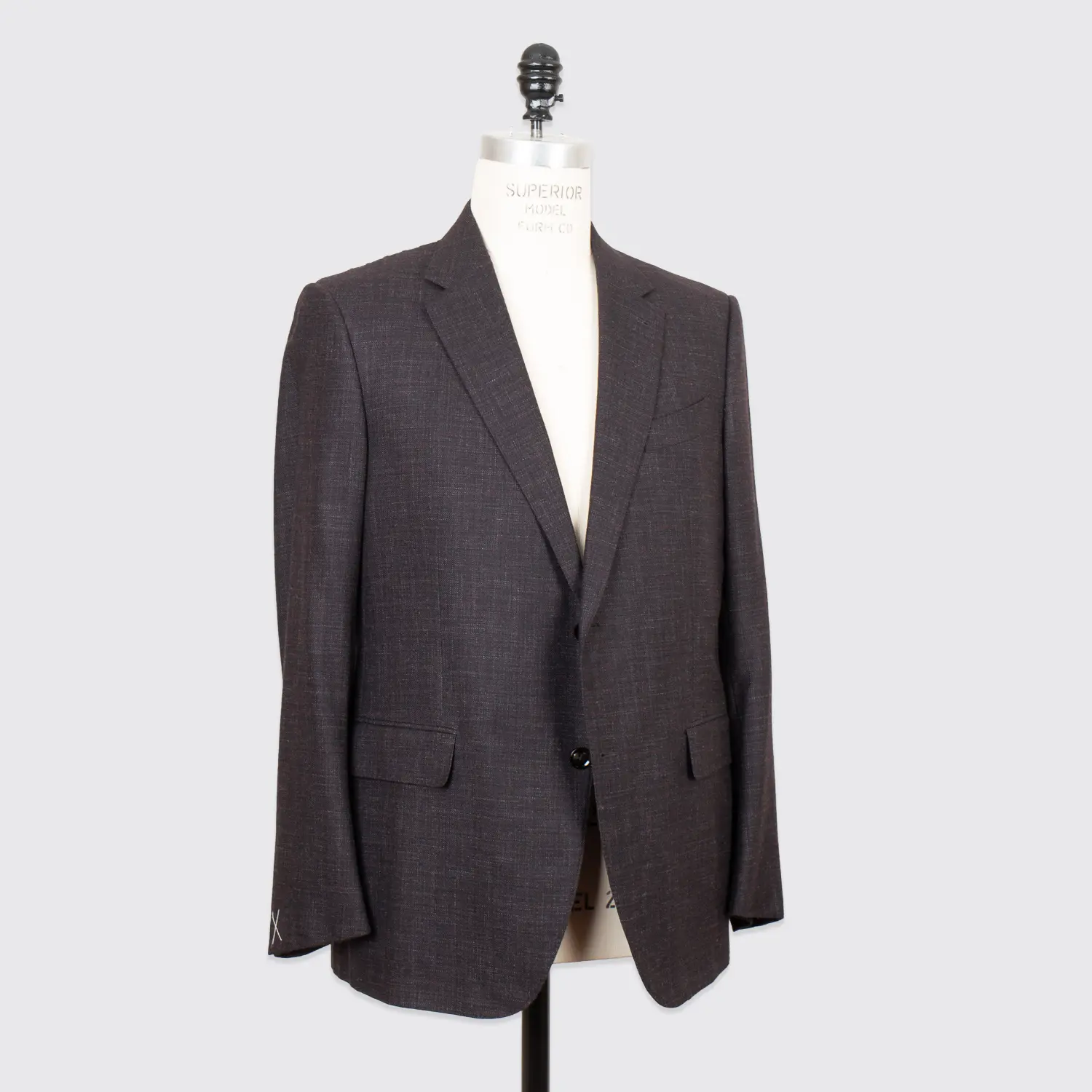 Ermenegildo Zegna Milano Easy Sport Coat Size EU56R Black Red Wool Made in Italy