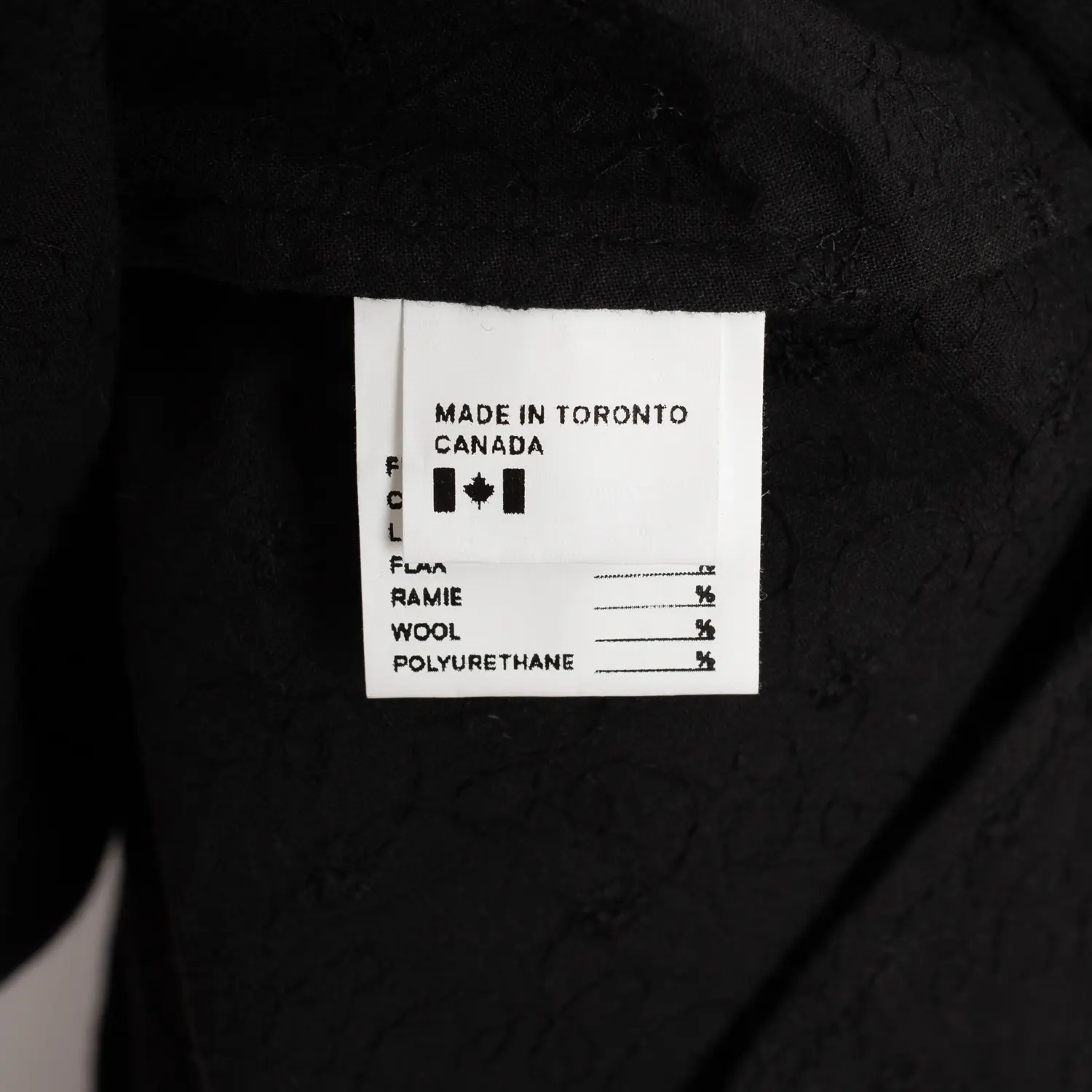 Metsa Shirt Size M Black Cotton Floral Embroidery Lightweight Made in Canada